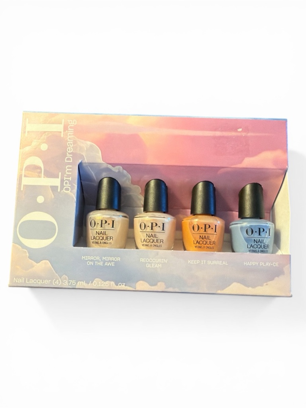 Opi'm Dreaming 4 Piece Mini Set Peach, Nude, Coral & Pale Blue Shades